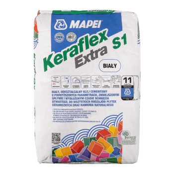 Klej cementowy Keraflex Extra S1 biały 23kg Mapei