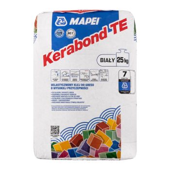 Klej uelastyczniony Kerabond TE biały 25kg Mapei