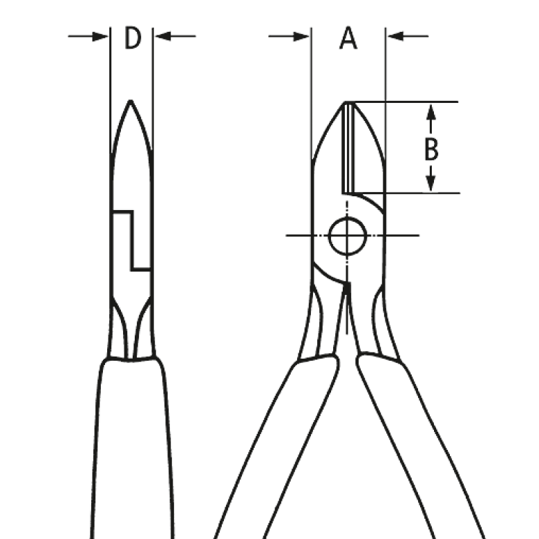 Precyzyjne szczypce tnące boczne ESD Knipex