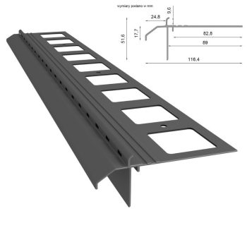 Profil okapowy prosty K20 8019 200cm Renoplast