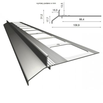 Profil okapowy prosty K30 200cm 7024 Renoplast