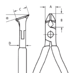 Szczypce tnące kątowe dla elektroników Knipex